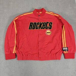 Houston Rockets Jacket Mens XL Red Yellow Hardwood Classics G-III Carl Banks NBA